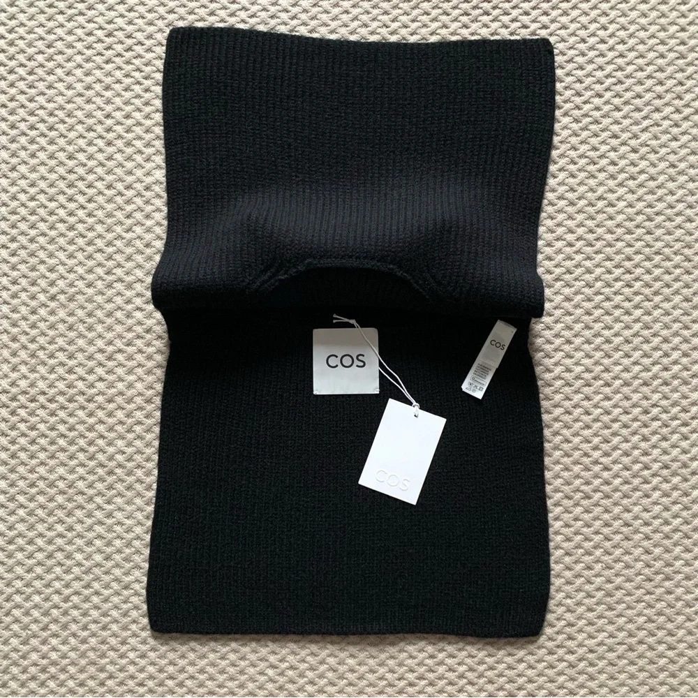 COS Black Wool Cashmere Roll Neck Collar (NEW) - Picture 5 of 10